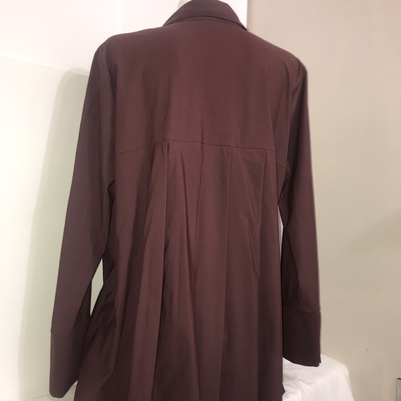 🧩Marla Wyne Mroon StretchTailored ButtonDownShirt - Picture 8 of 11